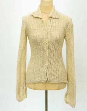 Acne Studios Beige Knit Button Up Cardigan