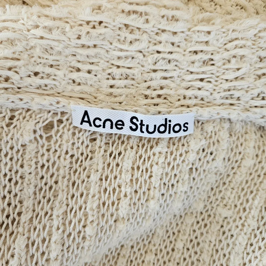 Acne Studios Beige Knit Button Up Cardigan