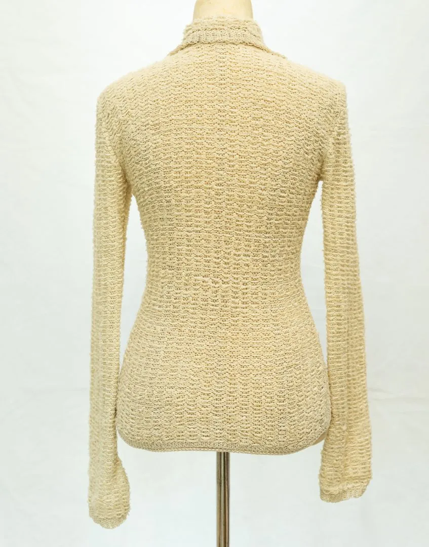 Acne Studios Beige Knit Button Up Cardigan