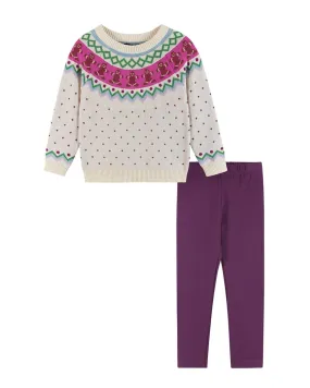 Andy & Evan Gingerbread Fairisle Sweater Set