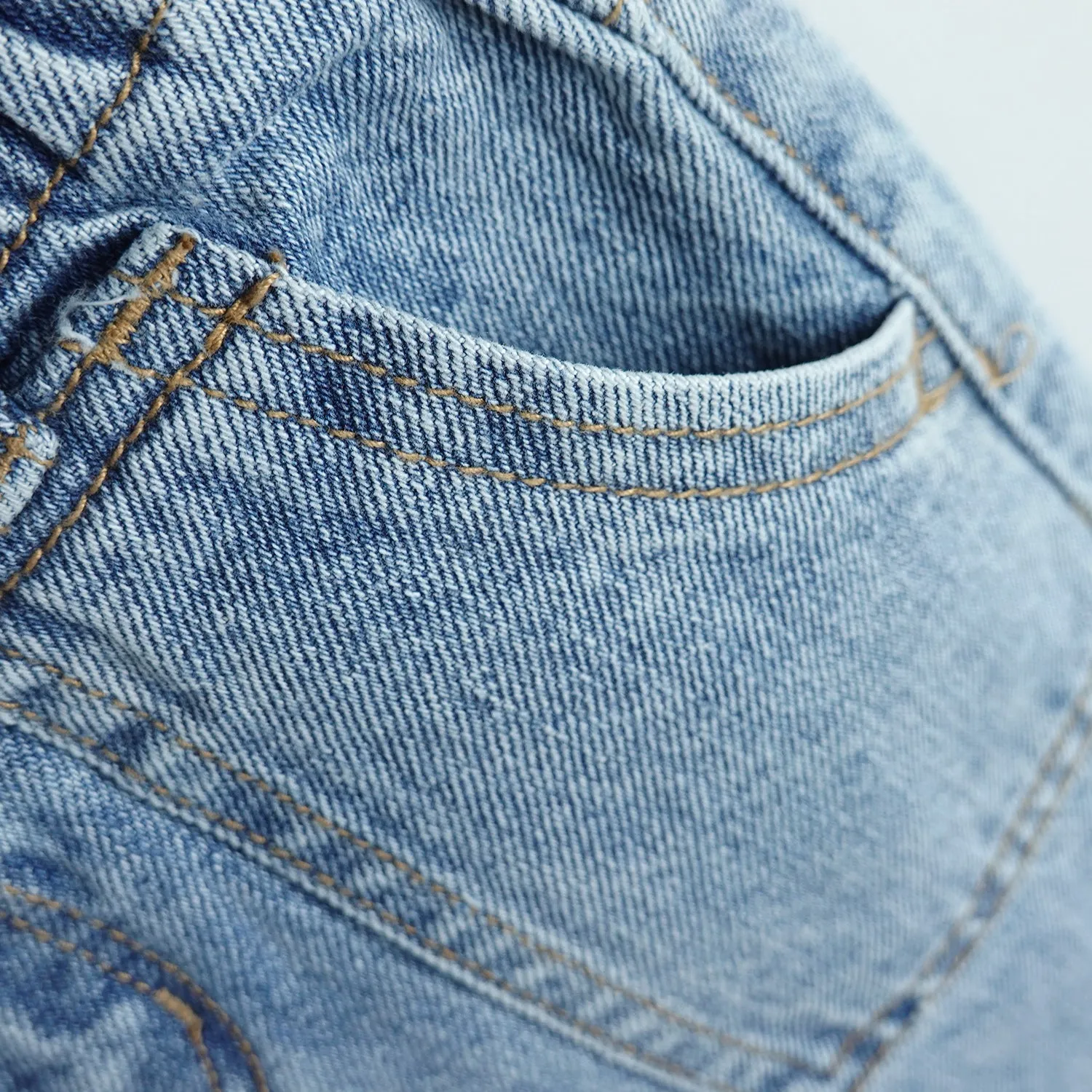 Baby Girls Jeans,Toddler Elastic Waist with D-ring Slant Pockets Wide-leg Denim Pants