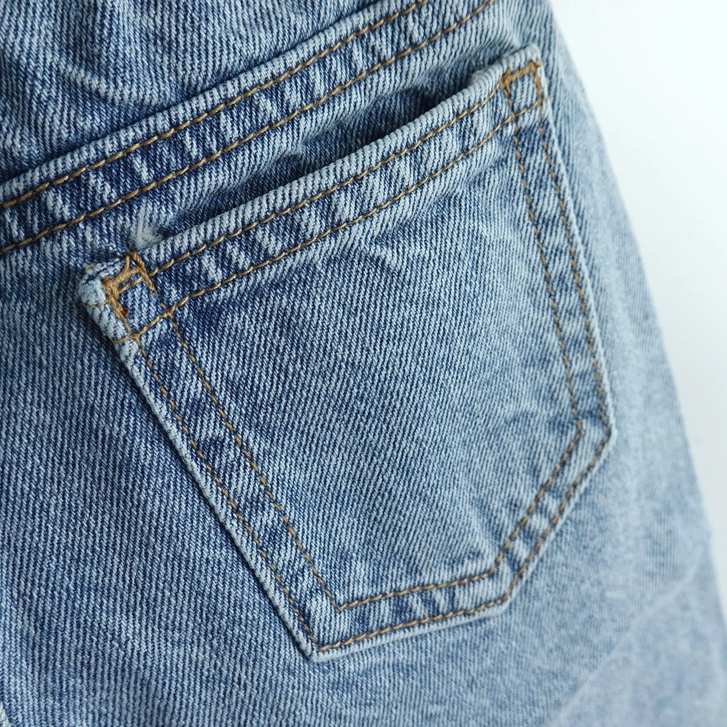 Baby Girls Jeans,Toddler Elastic Waist with D-ring Slant Pockets Wide-leg Denim Pants