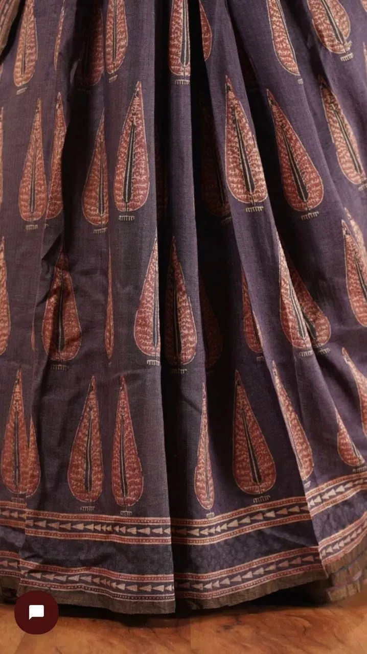 Beautiful Ajrakh Digital Print Saress