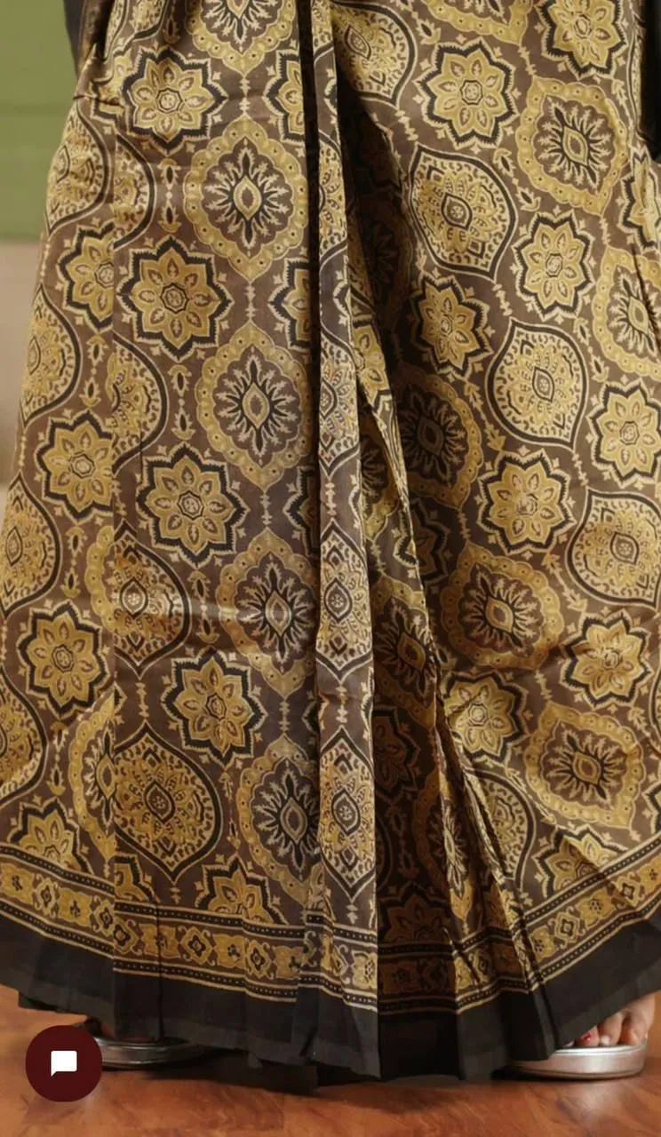 Beautiful Ajrakh Digital Print Saress