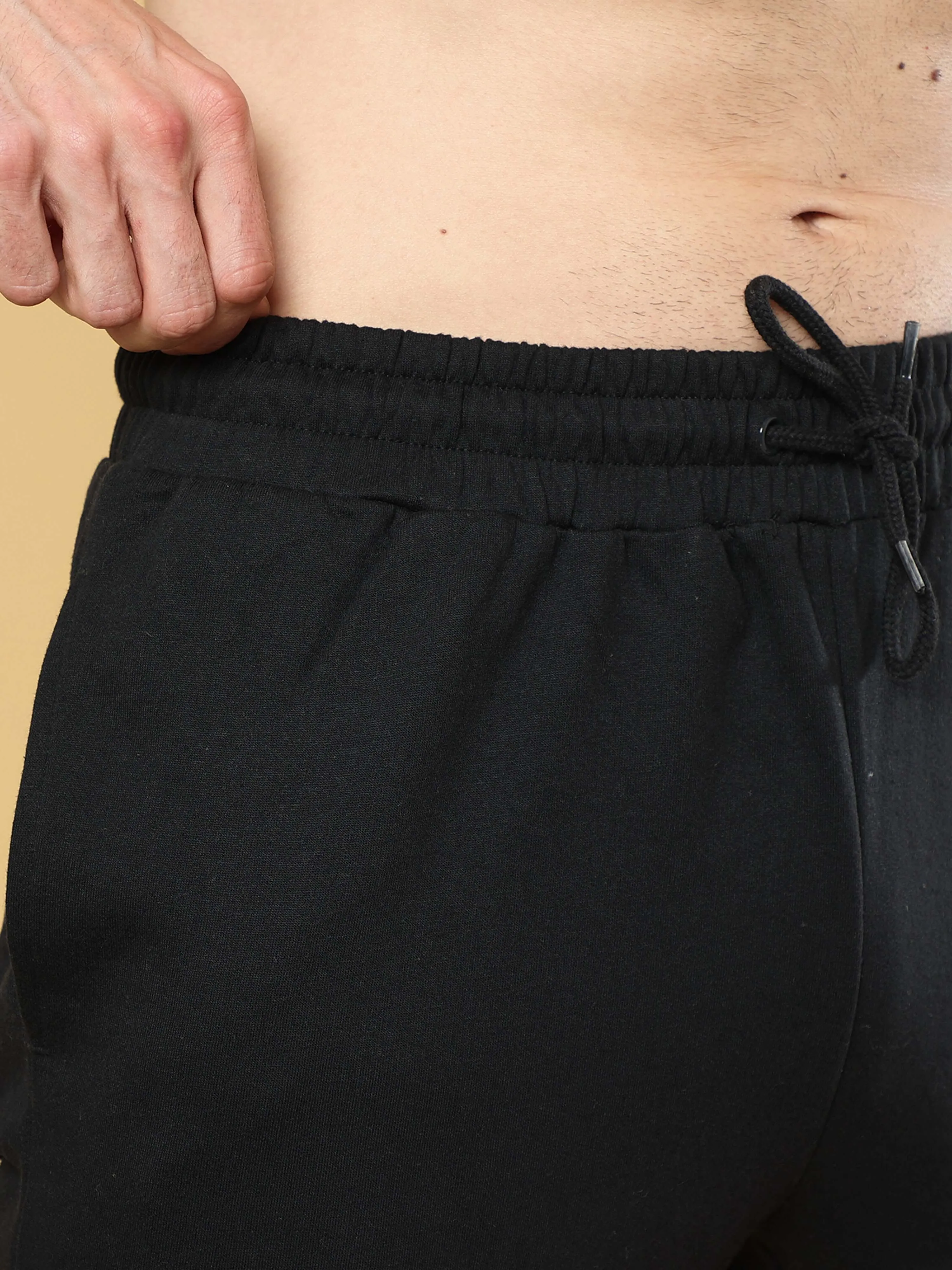 Black & Grey Joggers With Adjustable Draw String