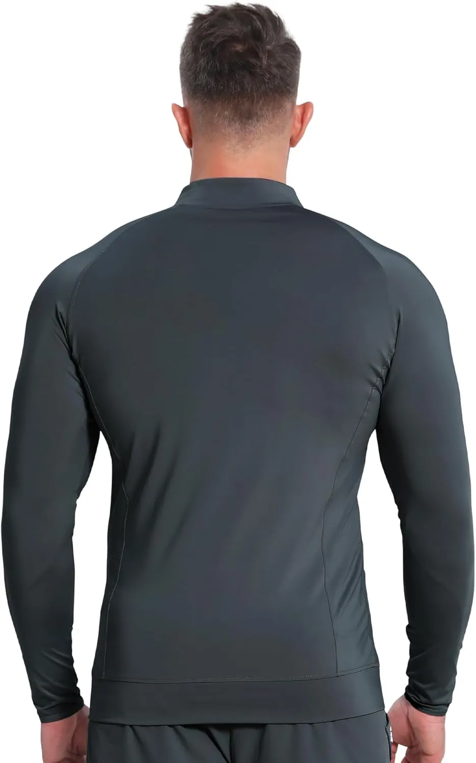 BROKIG Mens Dualzip Lightweight Muscle Quarter Zip Long Sleeve Shirts Workout Running Gym Athletic Slim Fit 1/4 Zip Jackets