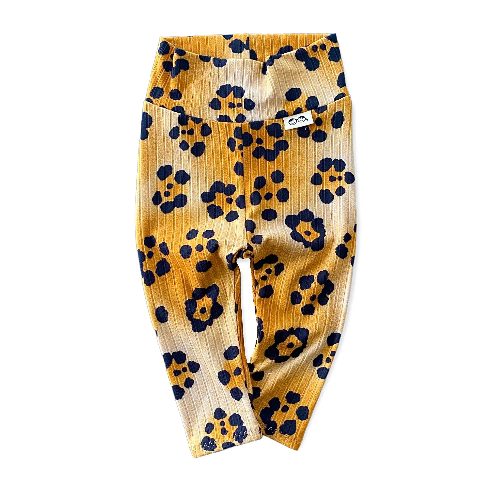 Brown Cheetah Flowers Ribbed Leggings and/or Headbands