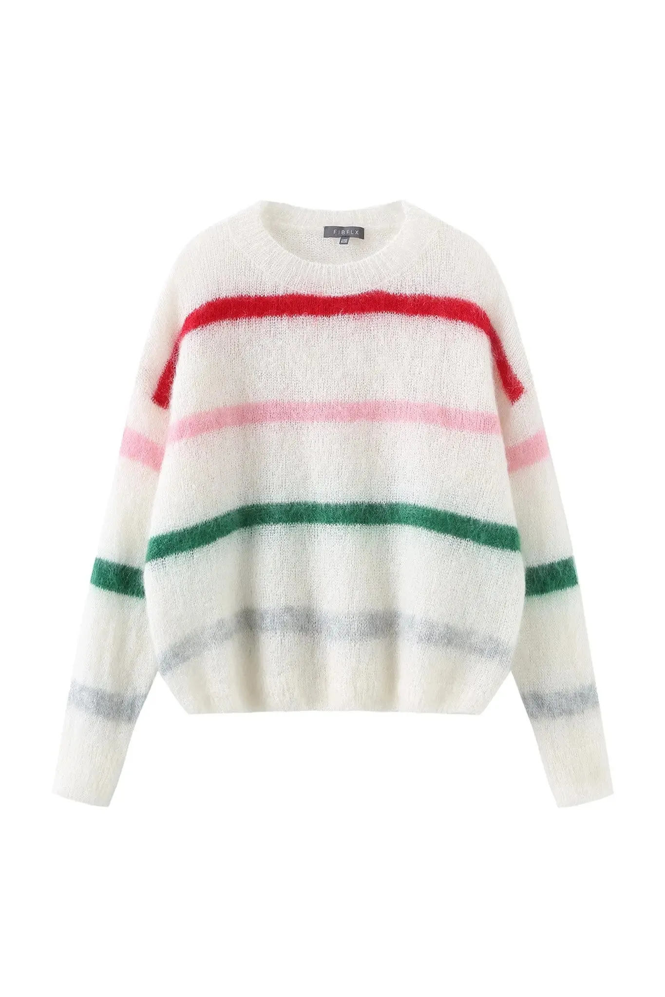 Colorful Striped Sweater in Mohair Blend