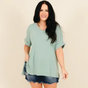Comfy Travels Top, Light Green