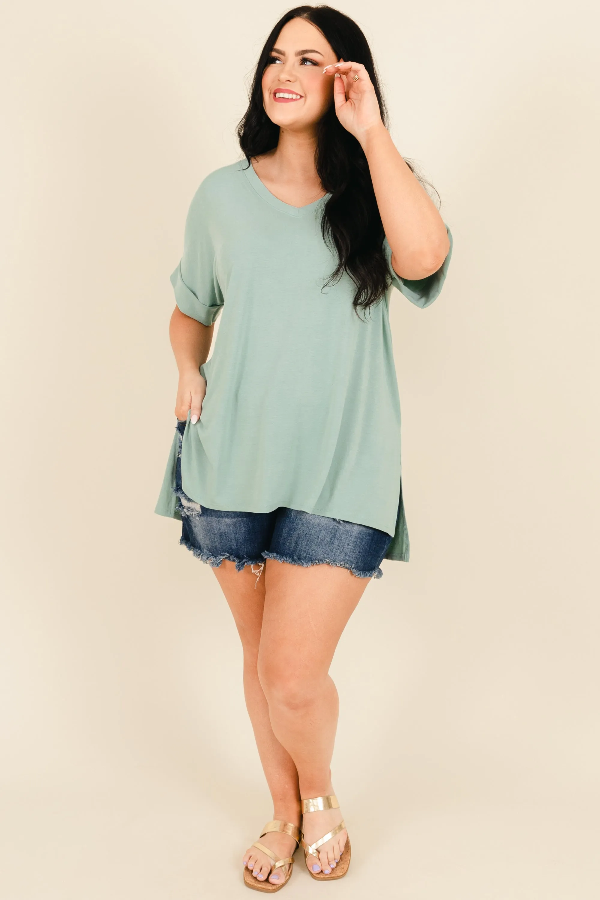 Comfy Travels Top, Light Green