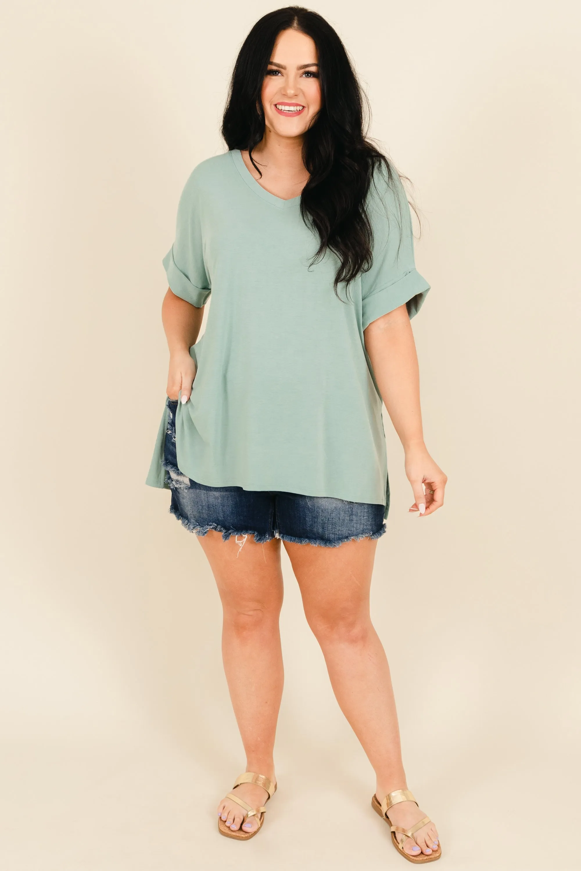 Comfy Travels Top, Light Green