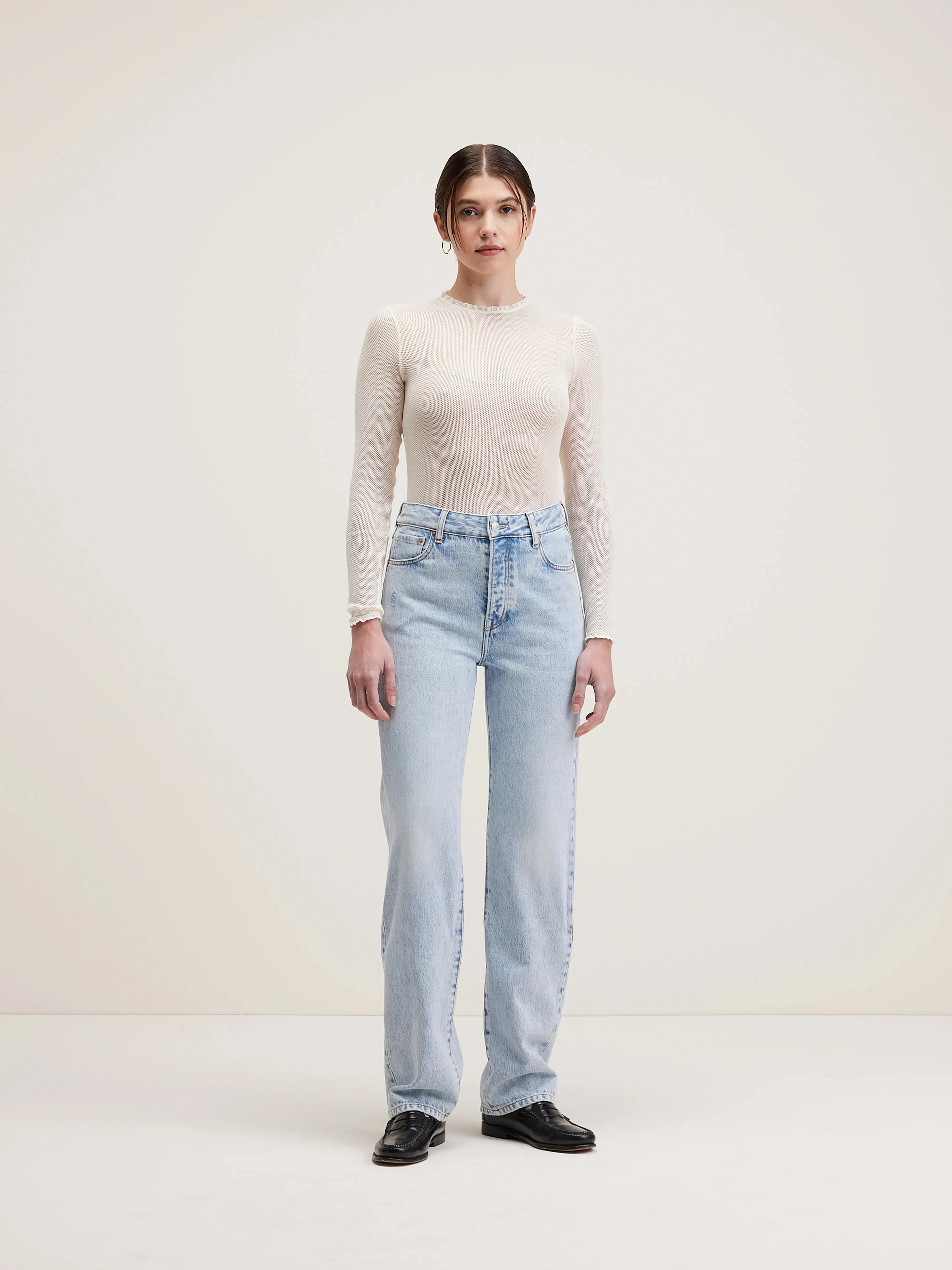 Denim N. 32 straight jeans (242 / W / USED LT BLUE)