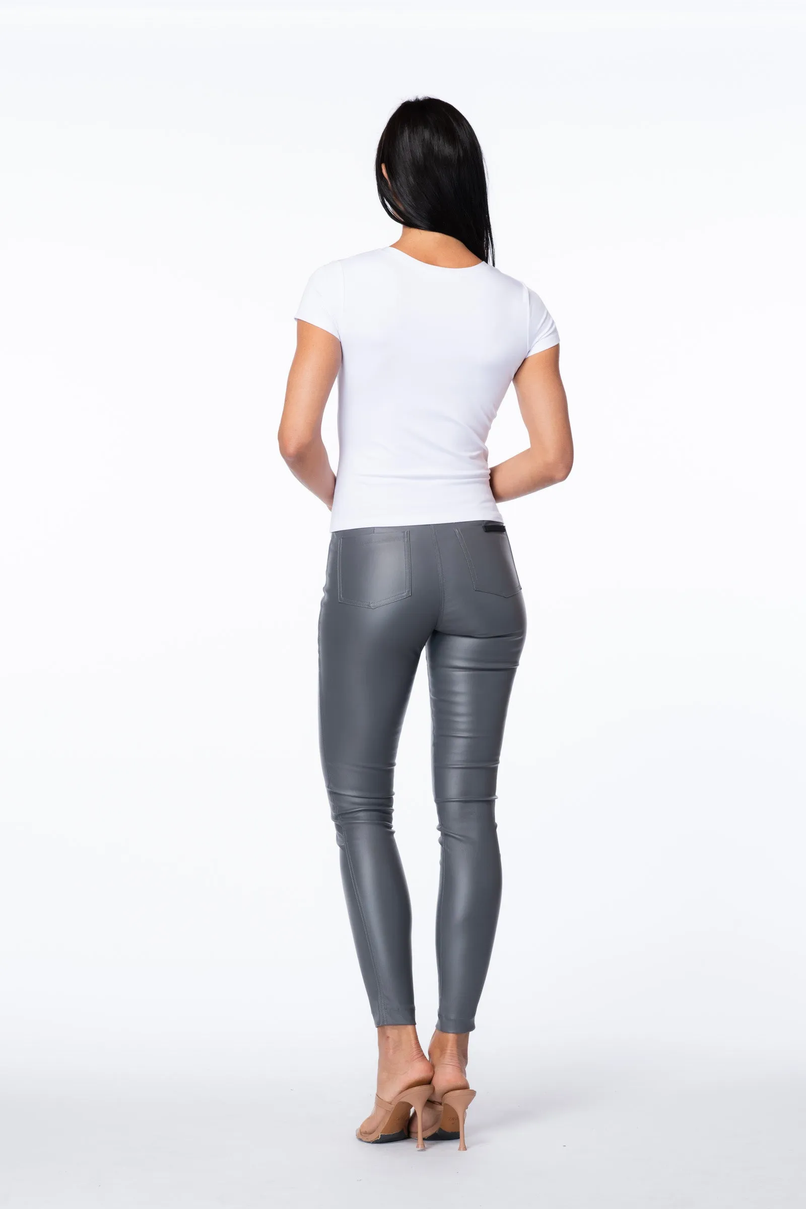 Drawstring Short-Sleeve V-Neck Top