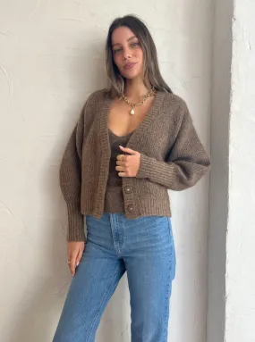 Friends with Frank The Agnes Cardigan in Nutmeg Marle