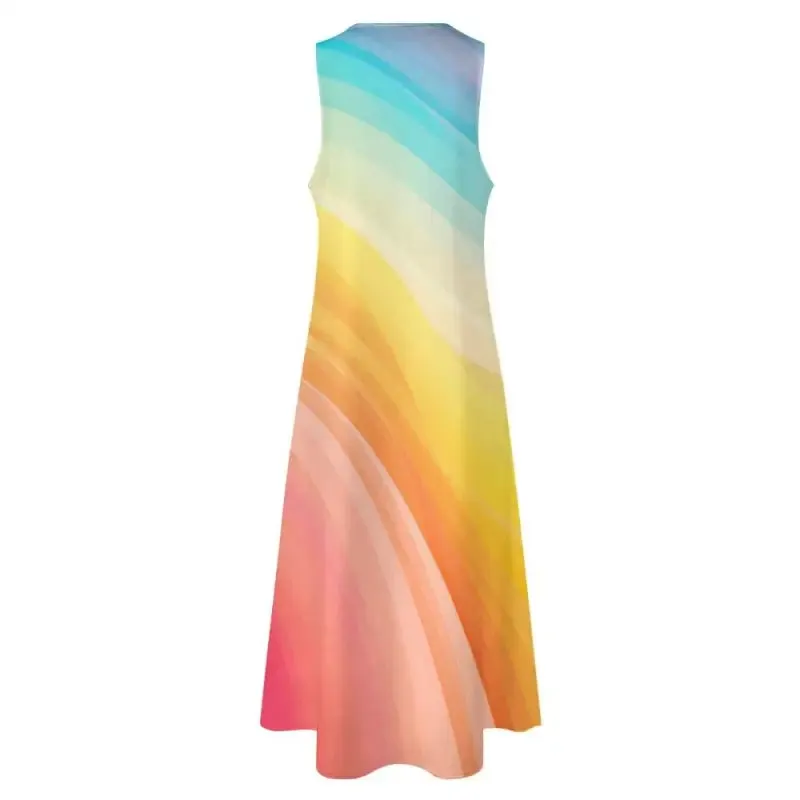 Get Ready to Chill in the Pastel Rainbow Maxi Dress
