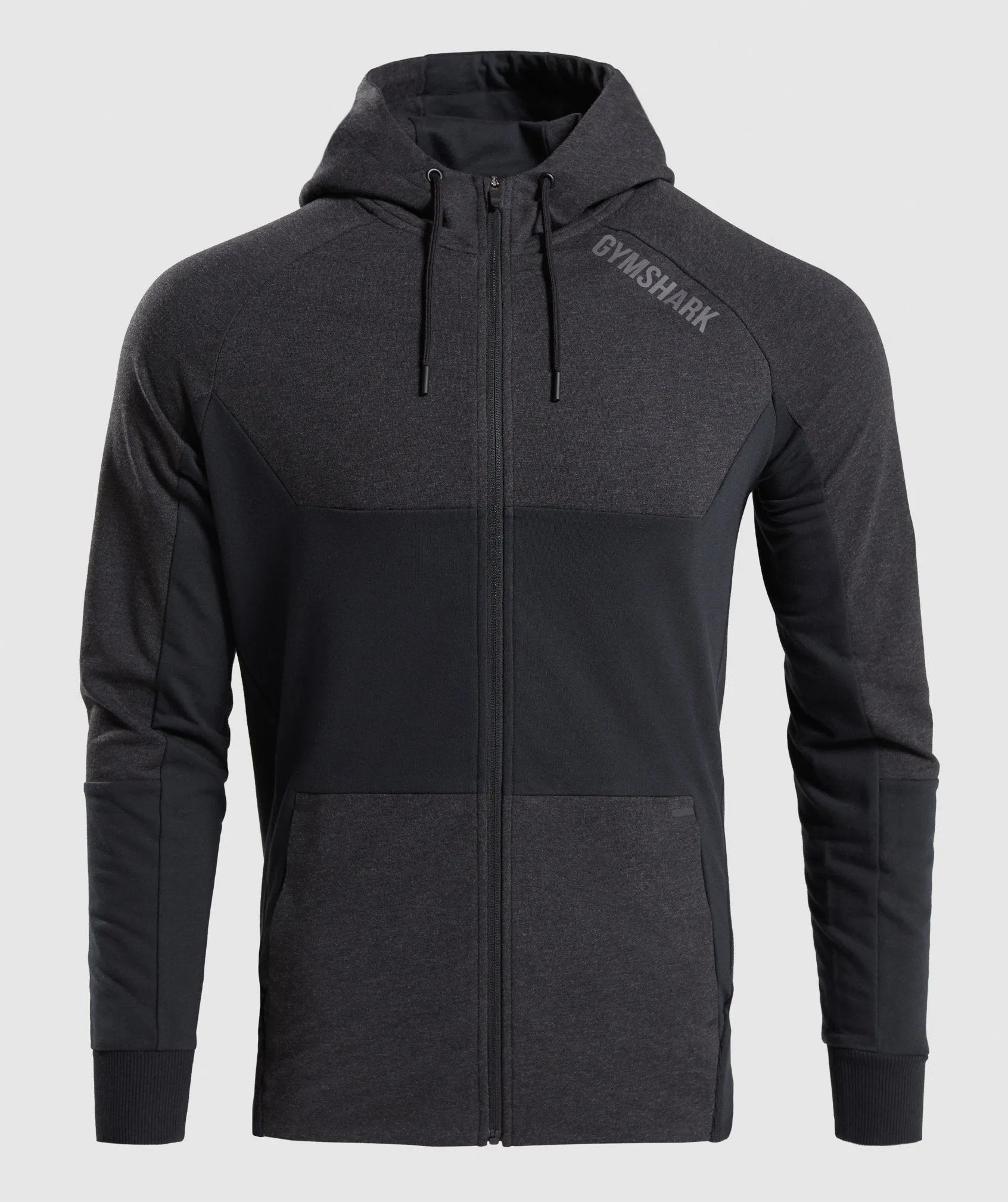 Gymshark Revive Zip Hoodie - Black/Black Marl