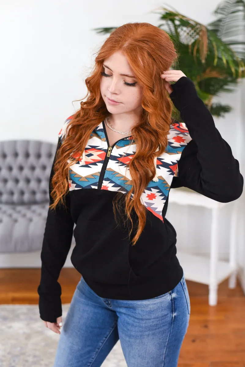 Halfzip Sweatshirt - Let's Be Happy
