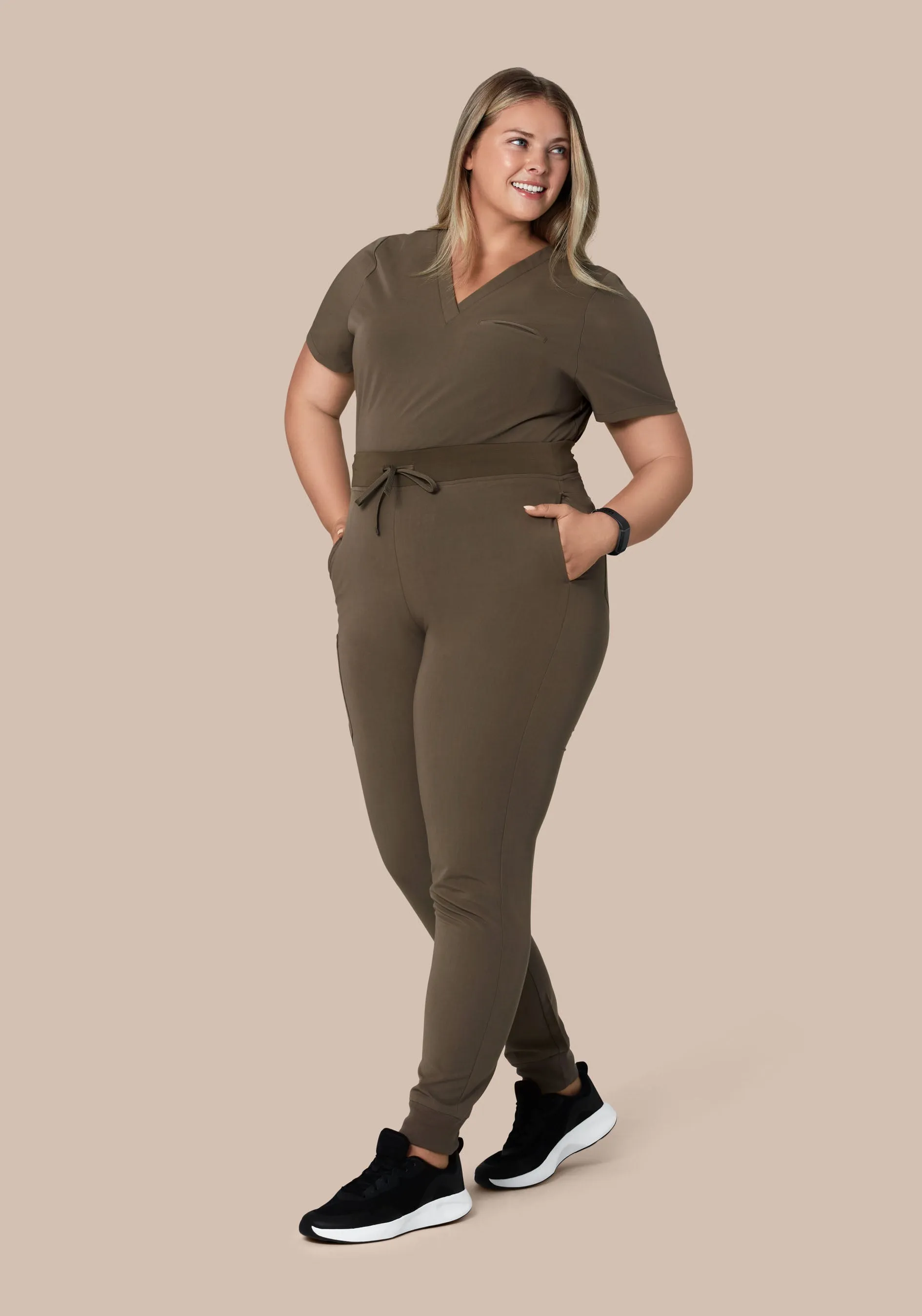 High Waisted Joggers Truffle