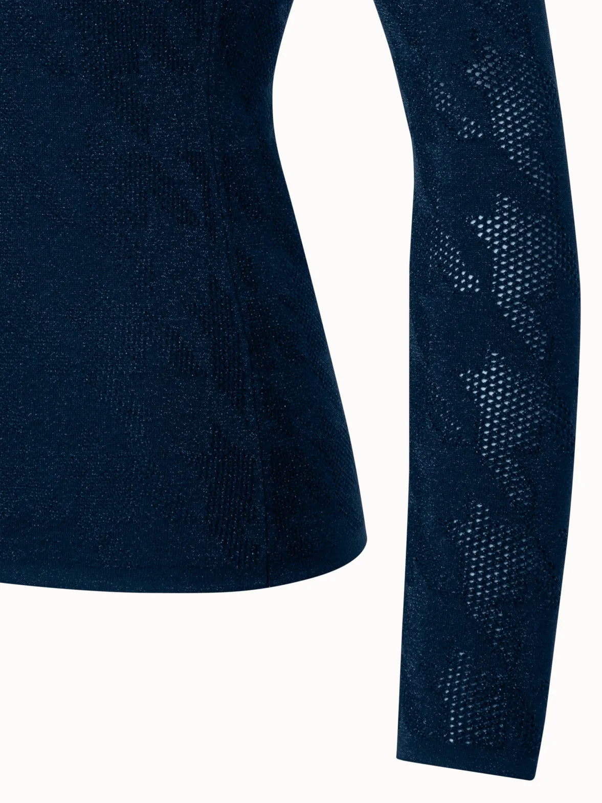 Houndstooth Jacquard Knit Pullover