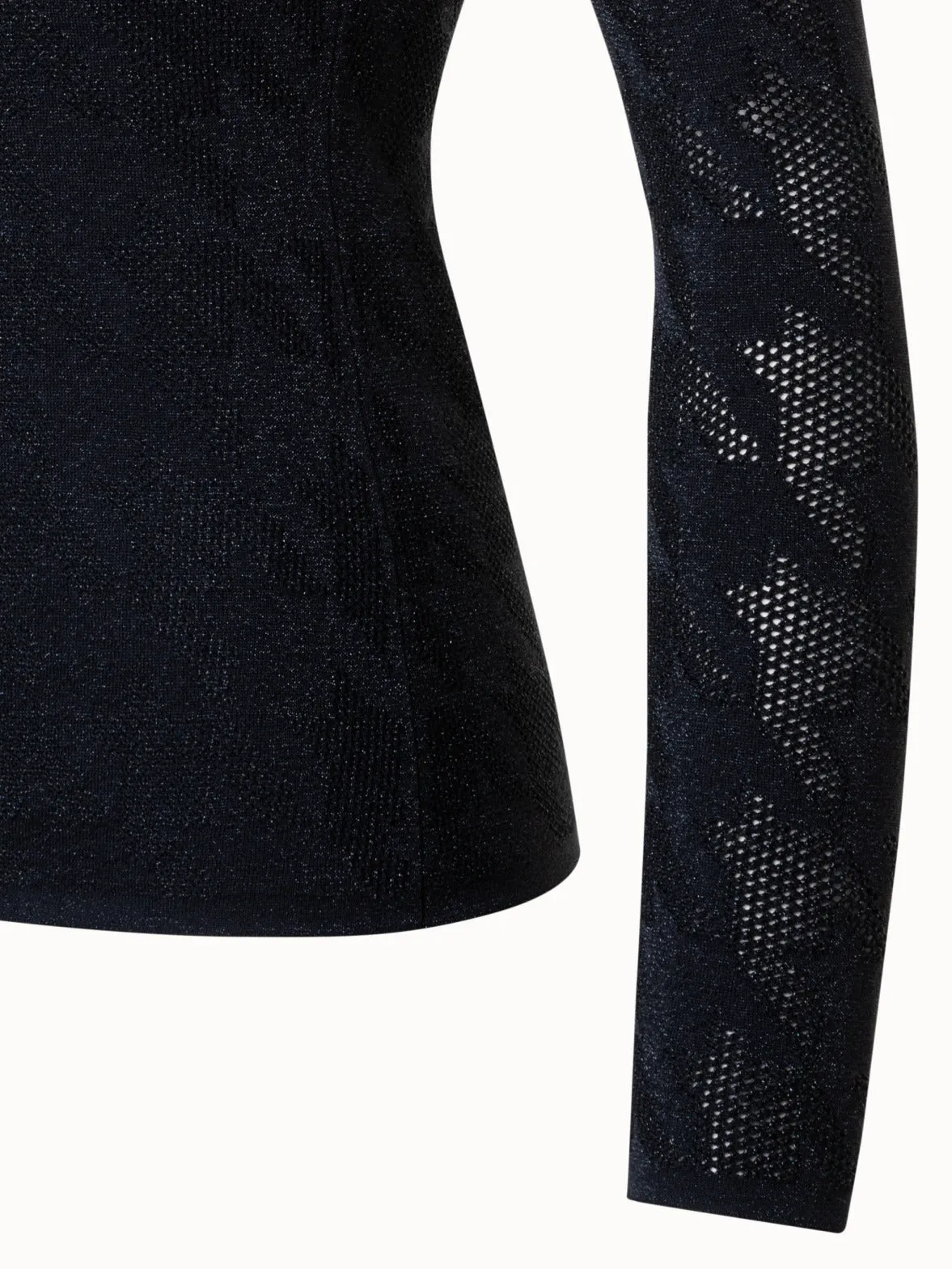 Houndstooth Jacquard Knit Pullover