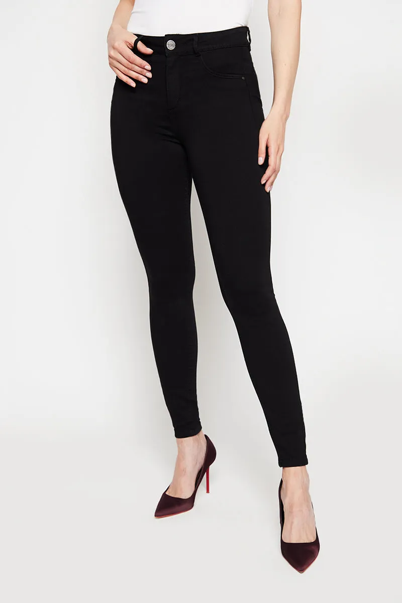 Jeans Tiro Medio Pitillo   4236