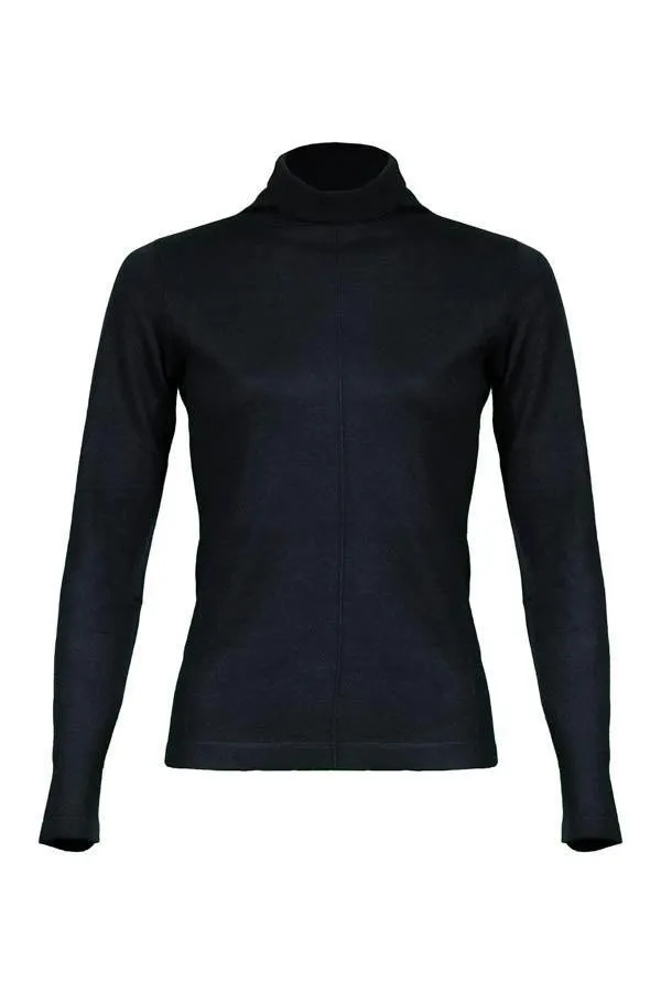 Kinross Cashmere Seamed Funnel Neck Pullover