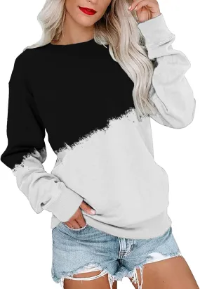 LCMTWX Womens Oversized Sweatshirts Long Sleeve Top Cute Pullover Loose Version Pullover Loose Soft Long Sleeve Pullover