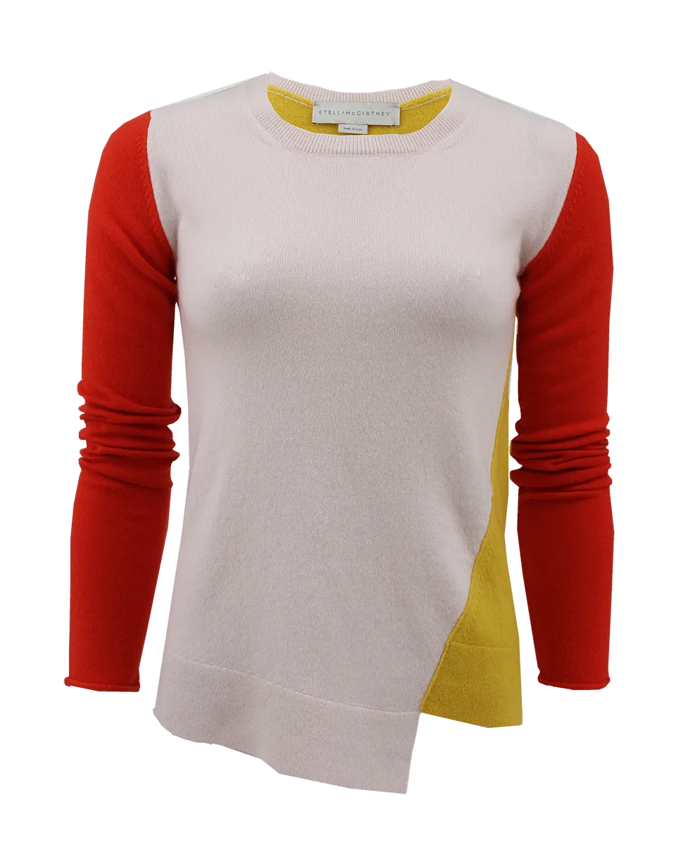 Long Sleeve Fitted Asymmetrical Pullover