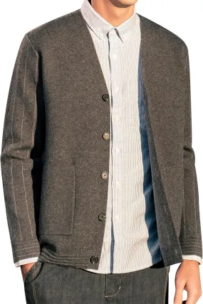 Men's Cardigan Wool Sweater Trend Cool Wool Sweater Men's Coat Spring and Autumn Knitted Sweater