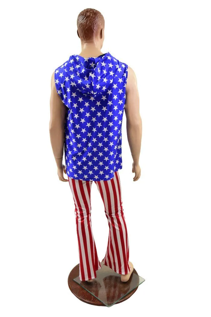 Mens Red and White Stripe Bootcut Pants