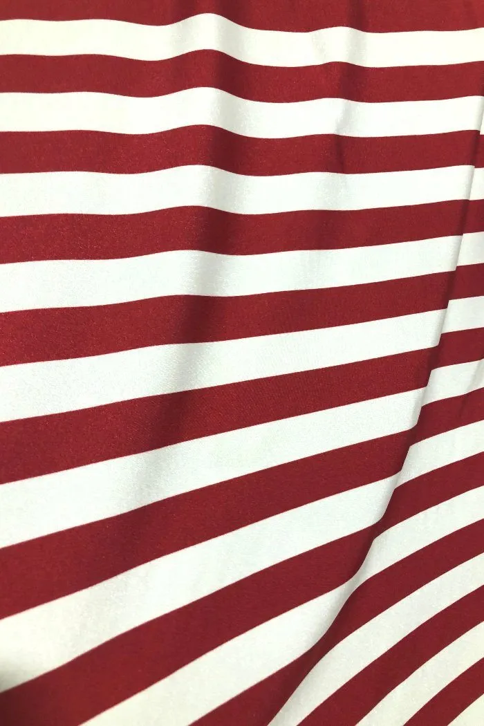 Mens Red and White Stripe Bootcut Pants