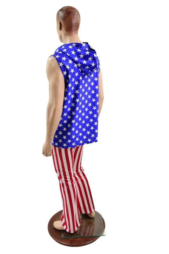 Mens Red and White Stripe Bootcut Pants