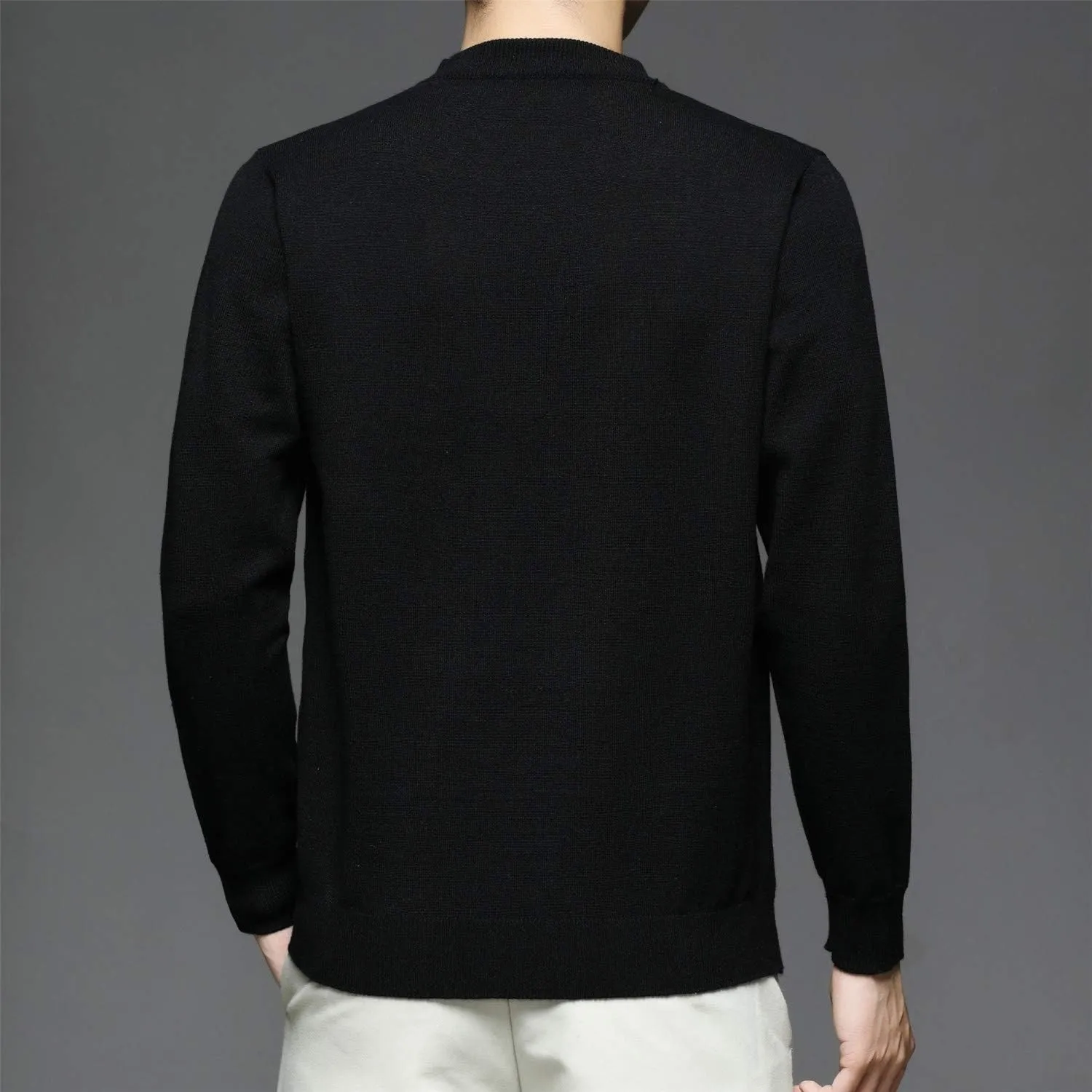 Men's Sweater Pullover,Crew Neck Slim Fitted Long Sleeve Knitted Casual Solid Tops S~2XL
