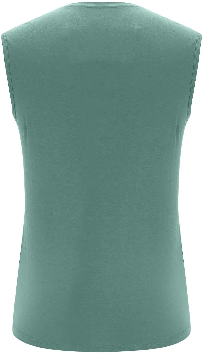 Men's V Neck Tank Tops Casual Loose Running Fitness Muscle T Shirt Sleeveless Summer Lightweight Gym Athletic Pullover