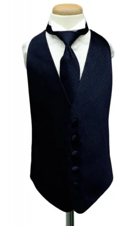 Navy Palermo Kids Tuxedo Vest