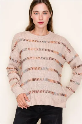 Neutrals Stitched Detail Sweater - FINAL SALE