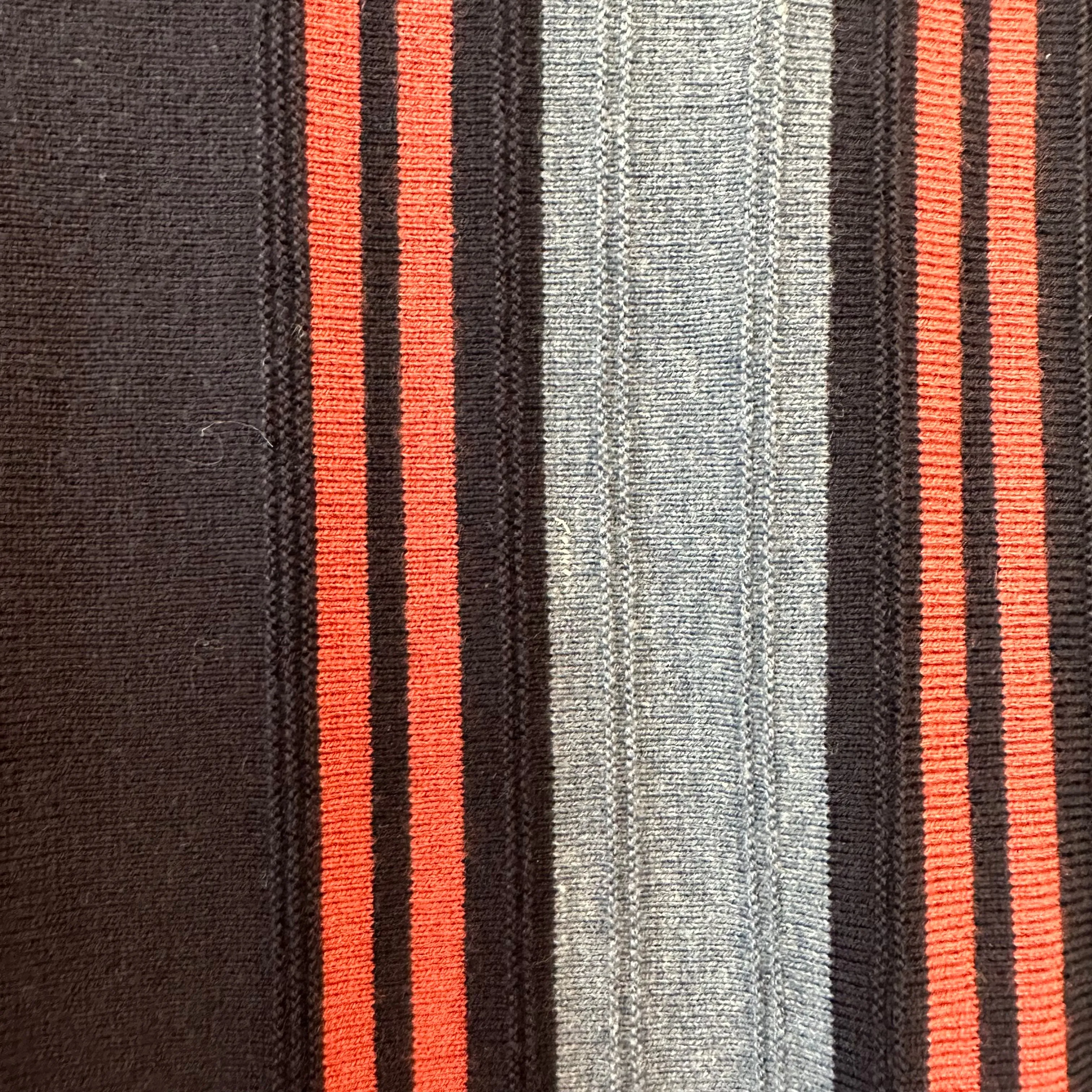 New with Tags Abercombie & Fitch Striped Button Through Sweater Polo Navy Blue Red Medium