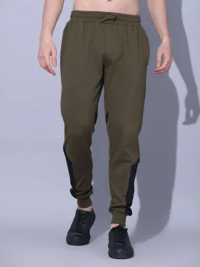 Olive Joggers With Adjustable Draw String