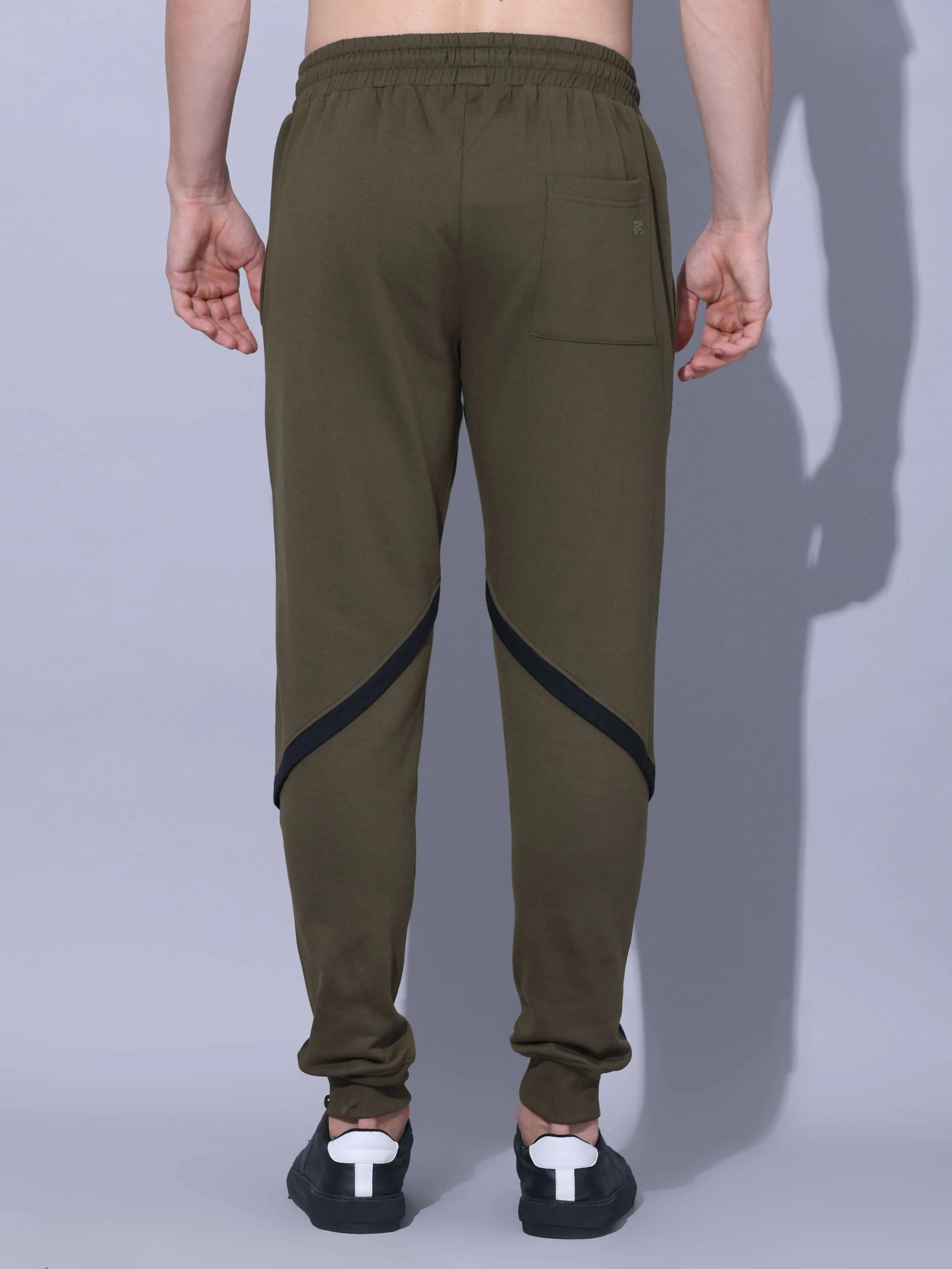 Olive Joggers With Adjustable Draw String