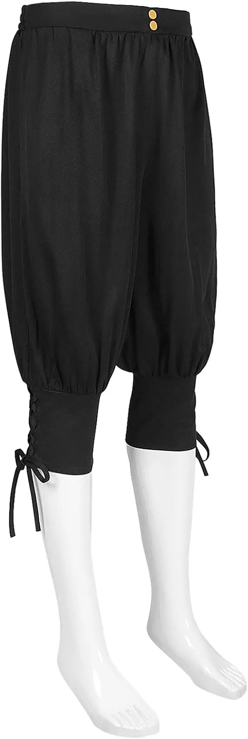 Pantalones Medievales para Hombre Cintura Renacentista Halloween Cosplay Pantalones Casual Loose Comfy Soft Pants