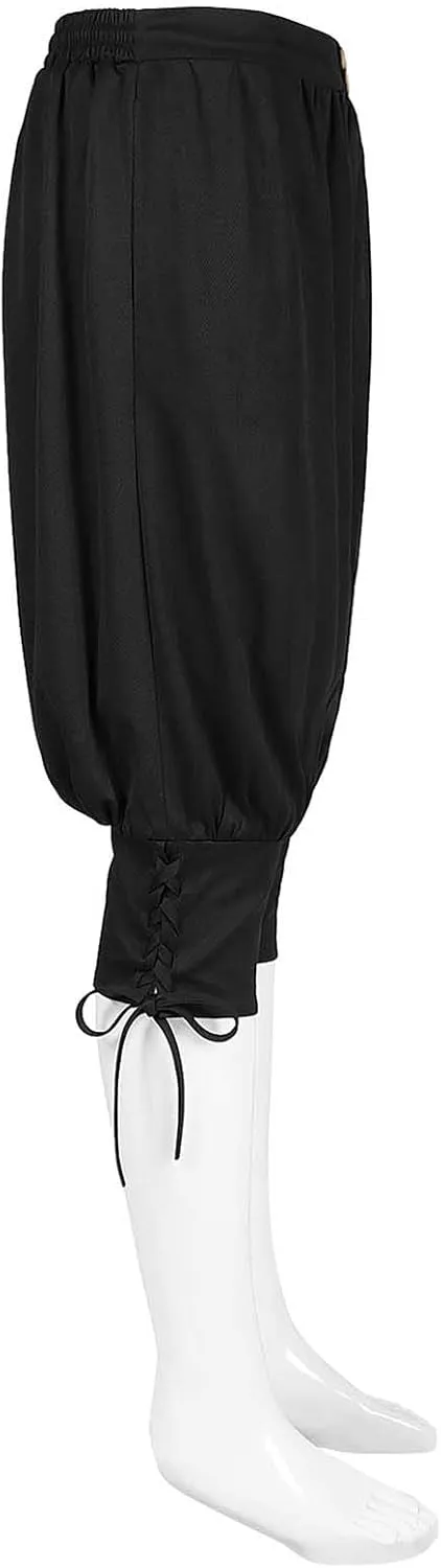 Pantalones Medievales para Hombre Cintura Renacentista Halloween Cosplay Pantalones Casual Loose Comfy Soft Pants