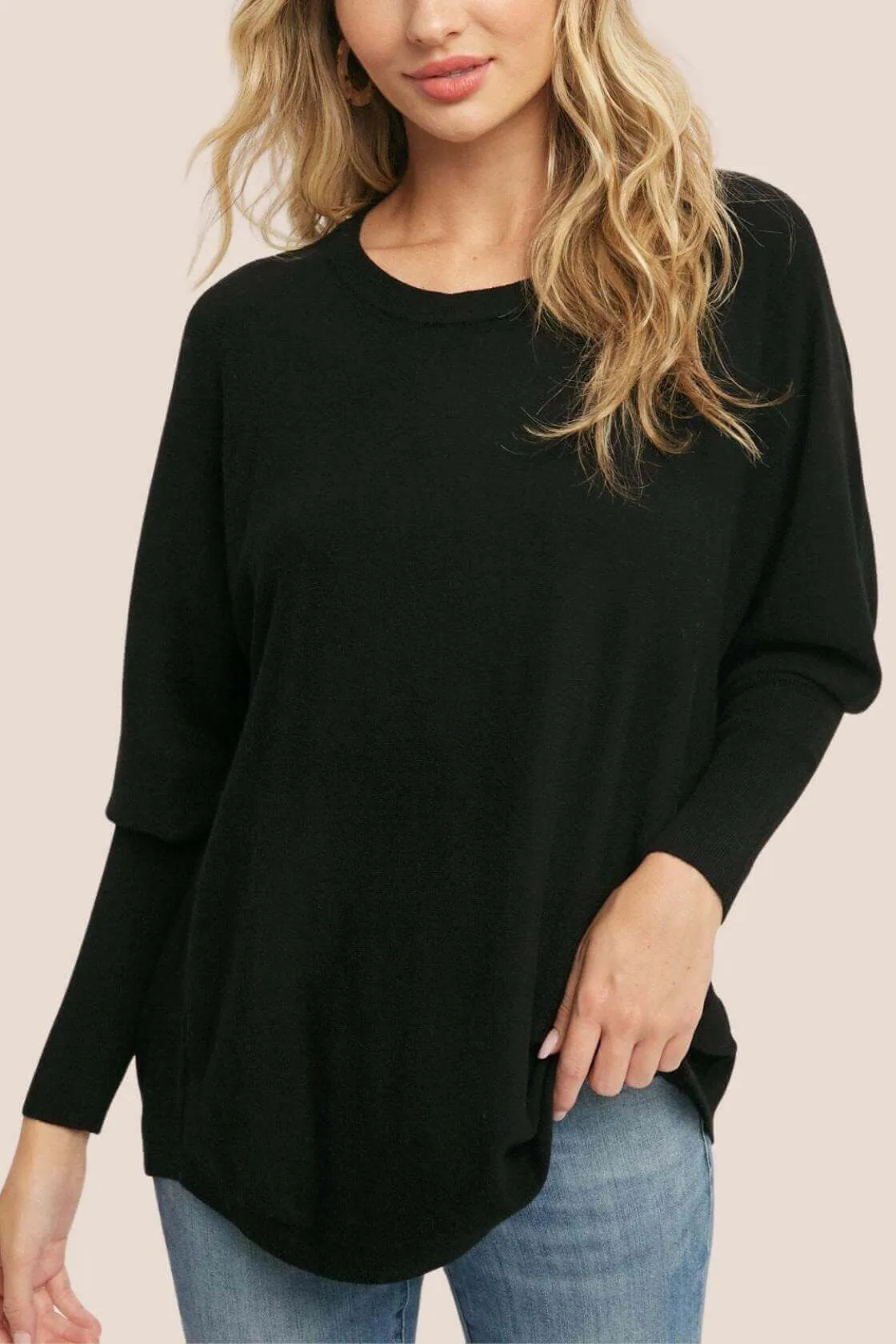 Pullover With Batwing Sleeves