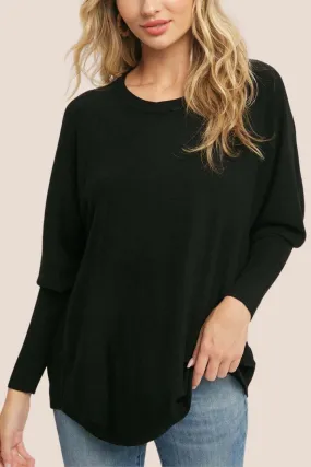 Pullover With Batwing Sleeves