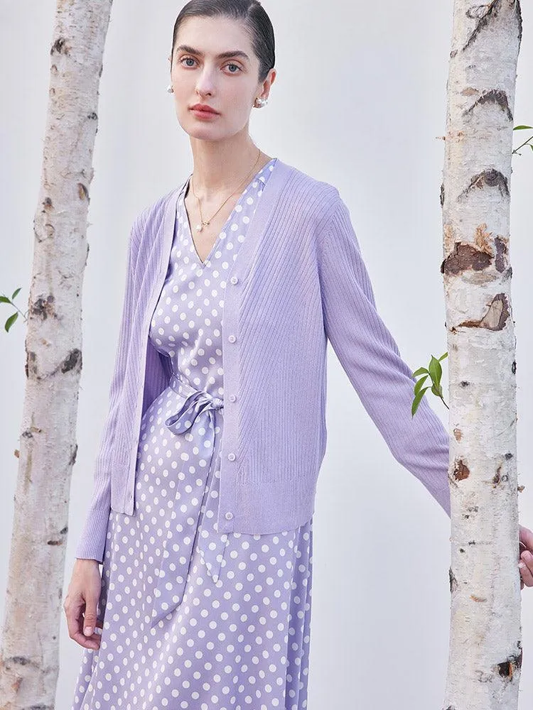 Purple Minimalist Cardigan