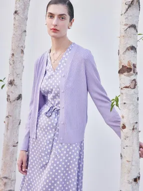 Purple Minimalist Cardigan