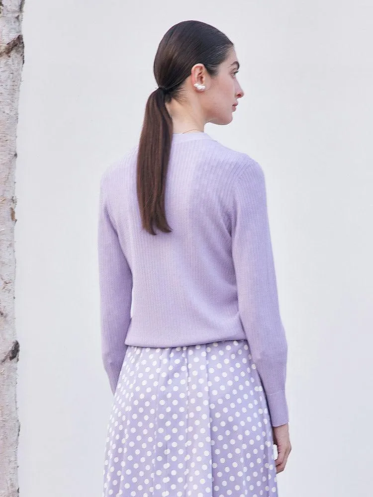 Purple Minimalist Cardigan