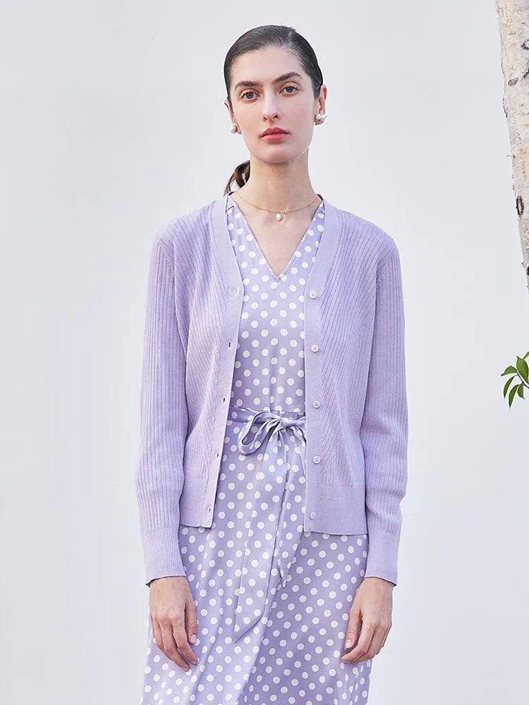 Purple Minimalist Cardigan