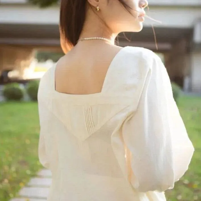 Rayon Wavy Blouse With Square Neck Design-TAKTAI