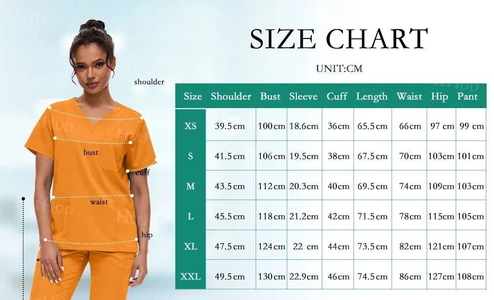Scrub Sets Uniform Unisex Top and Joggers Hospital Accessories Medical Surgical Gown