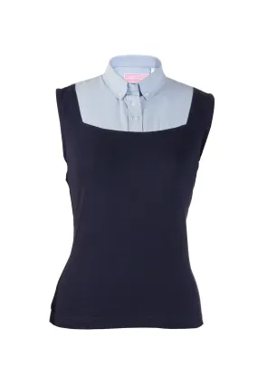 Shevach Blue Sleeveless Shell Dickie With SHS Logo